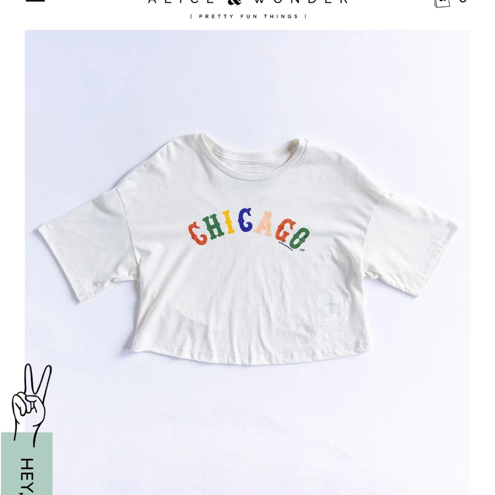 Sweet Home Chicago Crop Tee - White Sox